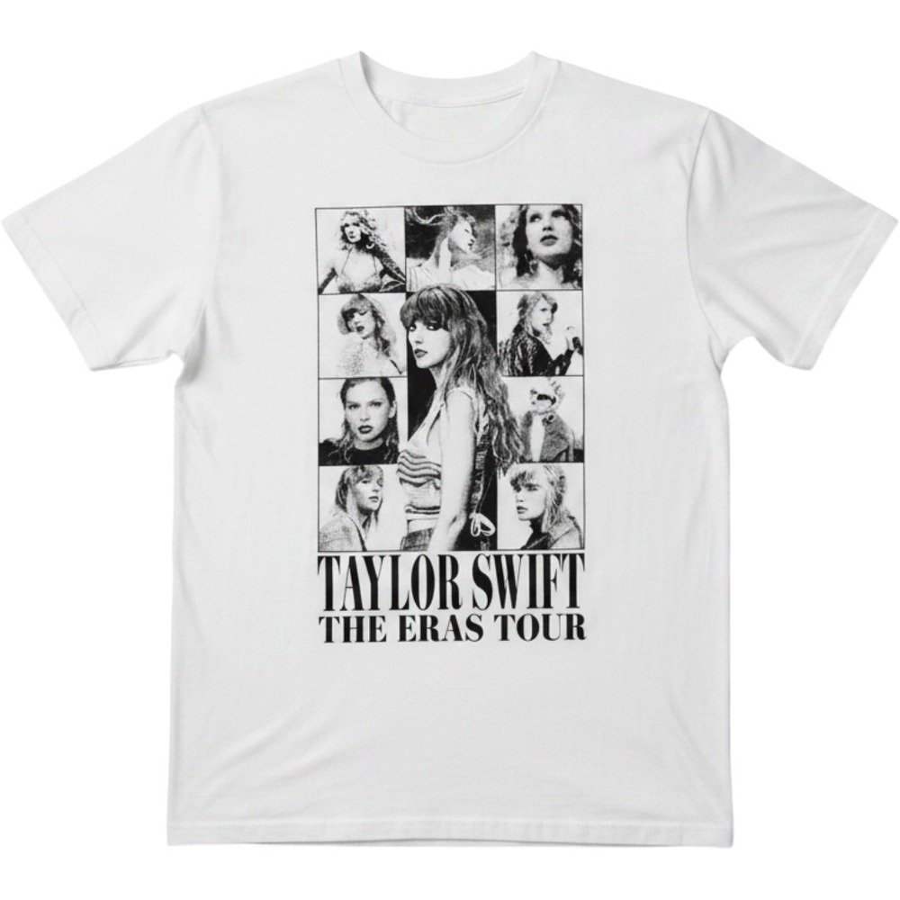 Taylor Swift The Eras Tour Concert T-Shirt Mens Large Cream Graphic Tee 2023